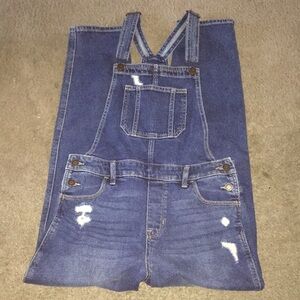 Hollister High Rise Crop Boyfriend Overall